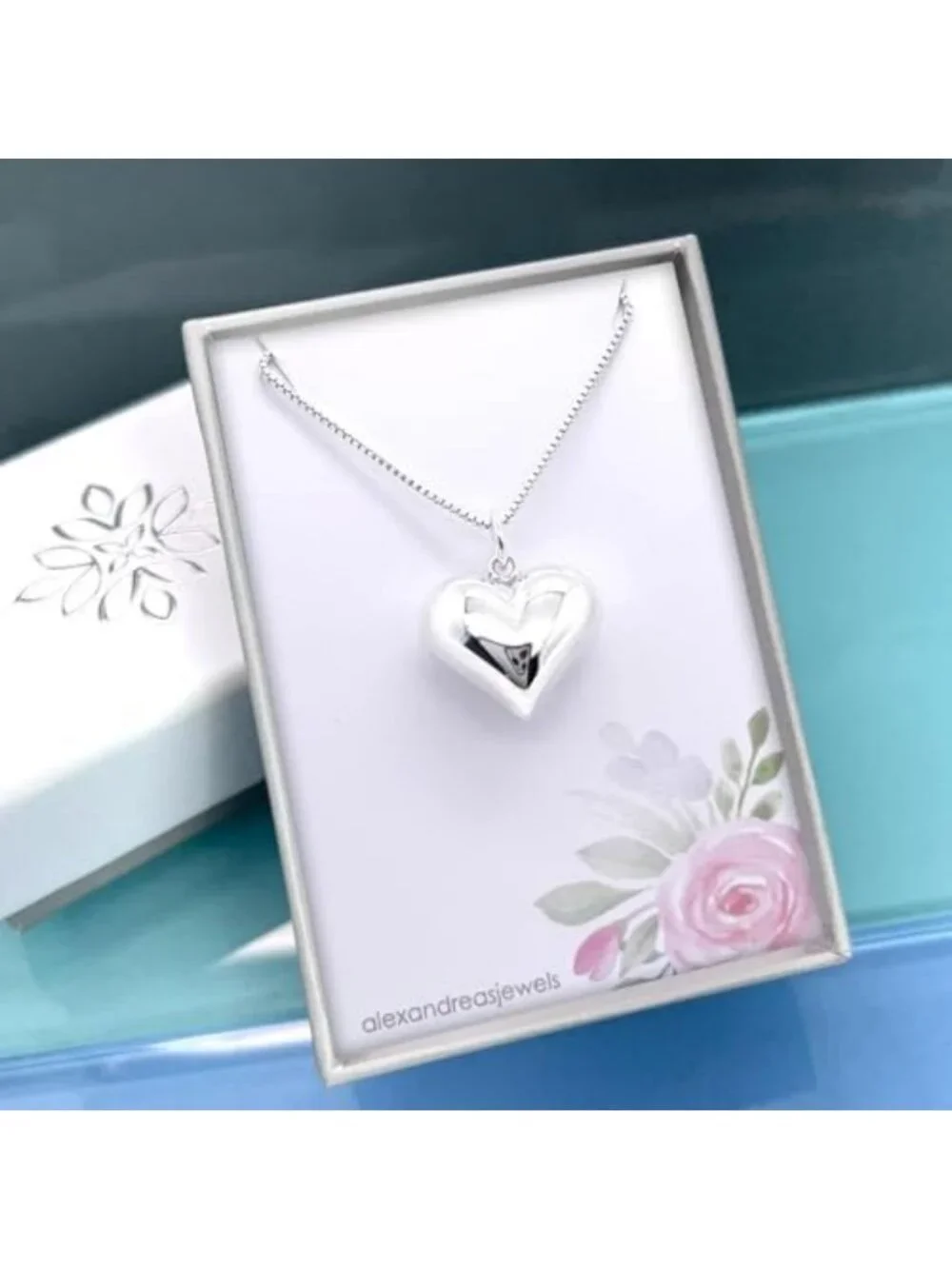 Large Sterling Silver Heart Pendant Necklace - Perfect Gift for Mom, Wife